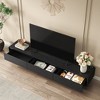 Modern 3-Drawers TV Stand with Silent Sliding Rails -Media Console with Metal Legs & Round Solid Wood Corners for Living Room - 4 of 4