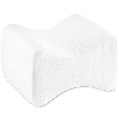 Knee Pillow for Side Sleepers & Pregnancy | Memory Foam Leg / Knee Pillow for Sleeping, White Pillow