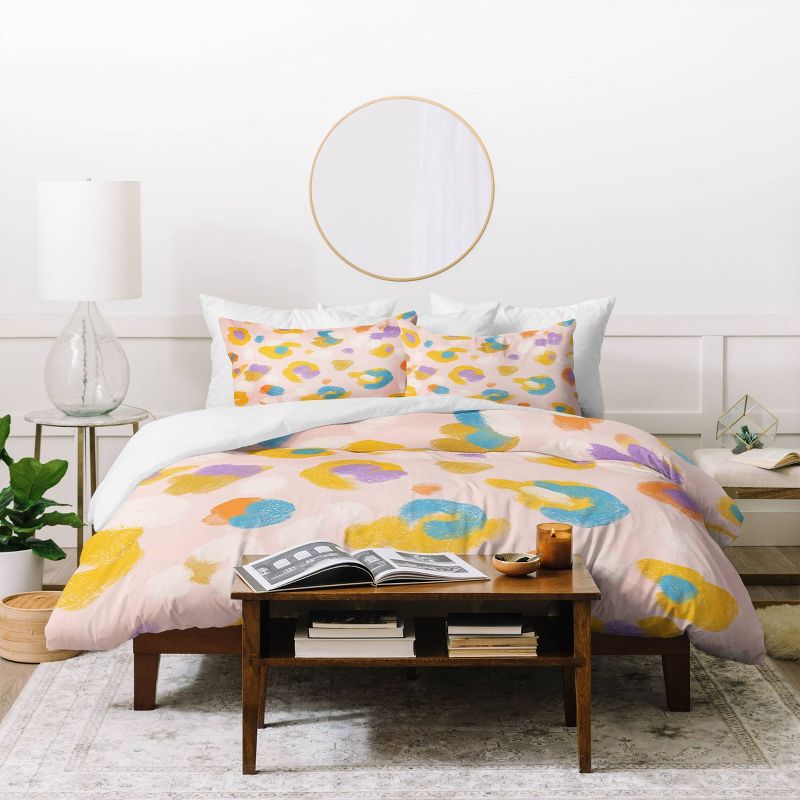 Deny Designs SunLee Spring Leopard Comforter Bedding Set Green, 4 of 5