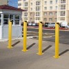 Safety Bollard,Height Bollard Post, 4.5 Inch Diameter, Yellow Safety Steel Bollard Post, with 24 Anchor Bolts, for Traffic Control - 2 of 4