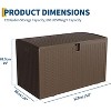 120/130 Gallon Outdoor Storage Box, Deck Box Resin for Package Delivery, Outdoor Storage Boxes Deck Storage Boxes for Patio Furniture, Garden, Tool - 3 of 4