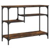 vidaXL Console Table with Shelves Smoked Oak 39.4 in.x13.8 in.x29.5 in. - 2 of 4
