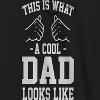 Rerun Island Men's This Is What A Cool Dad Long Sleeve Graphic Cotton Sweatshirt Hoodie - Black M - 2 of 3