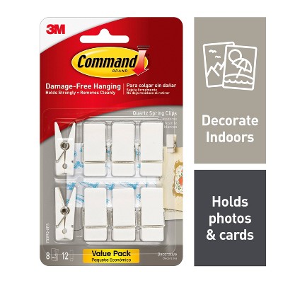 Command Adjustables Quartz Spring Clips