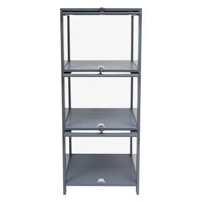 YIYIBYUS Gray Acrylic Display Case Retail Display Counter Cases 3 Tier Display Shelf