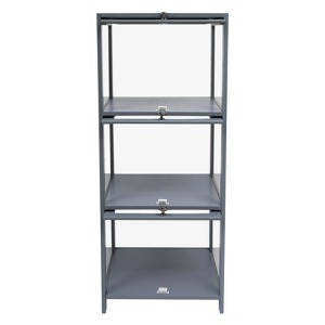YIYIBYUS Gray Acrylic Display Case Retail Display Counter Cases 3 Tier Display Shelf - 1 of 4