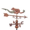 Pure Copper Little Mermaid Weathervane Hand Finished Patina - Green - Good Directions - 3 of 4