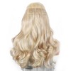 Unique Bargains Women's Big Wavy Hair Extensions High Temperature Fiber Mixed Light Gold Tone 1 Pc - 2 of 3