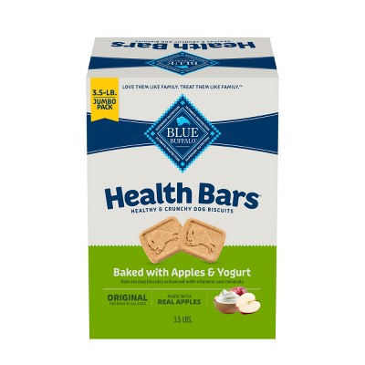 Blue Buffalo Health Bars Natural Crunchy Dog Treats Biscuits with Apple & Yogurt Flavor