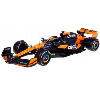 McLaren MCL38 #4 Lando Norris "OKX" Winner Formula One F1 "Miami GP" (2024) w/Figure 1/24 Diecast Model Car by Bburago