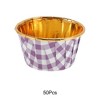 Unique Bargains Checkered Print Disposable Baking Cups Aluminum Foil 2.68"x1.57" 50 Pcs - 4 of 4