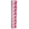 CAVINAS 8-Tier Adjustable Ultra-Thin Bookcase,Modern Narrow Tall Bookshelf with Wavy Frame Design,Bookshelf for Living Room,Bedroom Display,Pink - 3 of 4