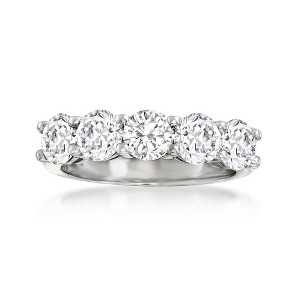 Ross-Simons 2.50 ct. t.w. Diamond 5-Stone Ring in 14kt White Gold - 1 of 4