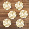 Courtside Market Feathered Sprigs Collection 4″ Circle Ceramic Coasters – 6 Piece Set - 3 of 3