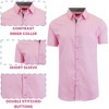 Galaxy By Harvic Men's Short Sleeve Slim Fit Button Down Dress Shirt-2 Pack - 3 of 4
