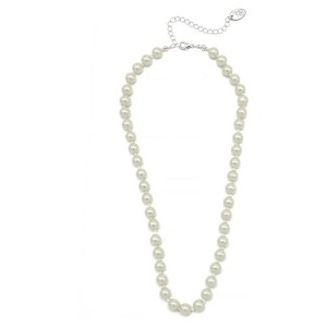 8mm Imitation Pearl Necklace 17.5" with Extender - 1 of 3