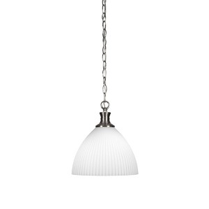 Toltec Lighting Carina 1 - Light Pendant in  Brushed Nickel with 10.75" Opal Frosted Shade - 1 of 1