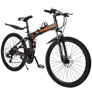 Topteng 27 Speed 26 inches Folding Bike Mountain Bicycle - Gray - 1 of 4