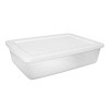 Racxily 6-Pack Small Storage Bin, 28 Quart Clear Plastic Storage Container with Snap-On Lid, White - 4 of 4