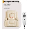 Oversized Power Lift Recliner Chair with Heat & Massage, PU Leather Electric Lift Chair for Seniors, Adjustable Back & Leg Rest, Heavy Duty - 4 of 4