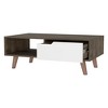 Manufactured Wood Coffee Table with 1 Drawer and 1 Shelf ¨C Modern Design for Living Room - 4 of 4