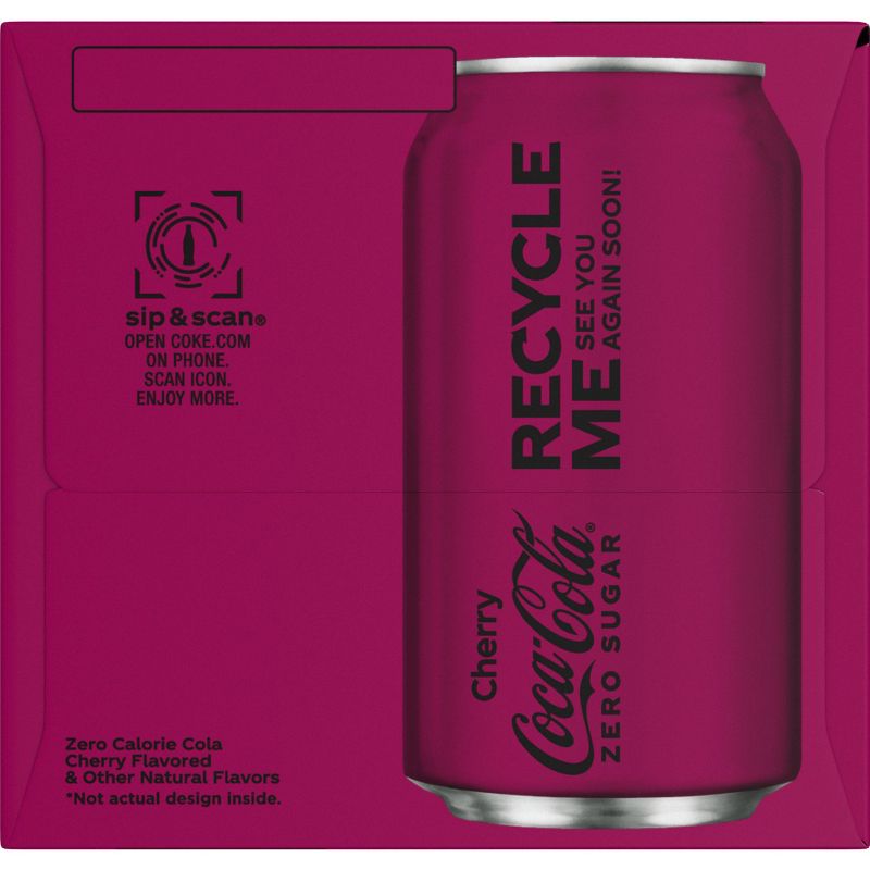 Coca-Cola Cherry Zero - 12pk/12 fl oz Cans, 5 of 17