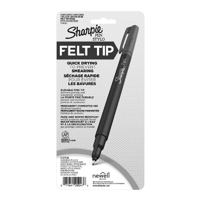 Sharpie 4pk Felt Pen Fine Tip Black Ink