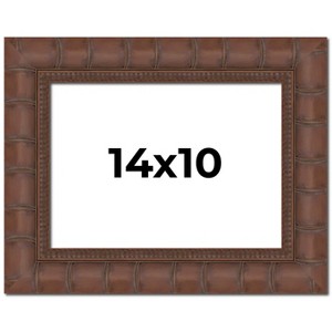 PosterPalooza | 14x10 Wide Bamboo Picture Frame, UV Acrylic, 4 Finishes - Brown, Black, Silver, and Natural - 1 of 4