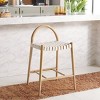 Rhyan Counter Stool - BST1203A - White/Natural - Safavieh - 3 of 4
