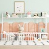Twin Size Floor Bed Frame with Safety Fence, Desk and Storage Shelves - 2 of 4