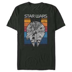 Men's Star Wars Millennium Falcon Time Warp Stripes T-Shirt - 1 of 3