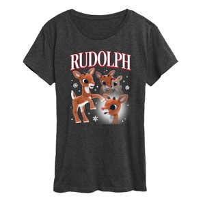 Women's - Rudolph - Rudolph Bootleg Short Sleeve Graphic T-Shirt - 1 of 4