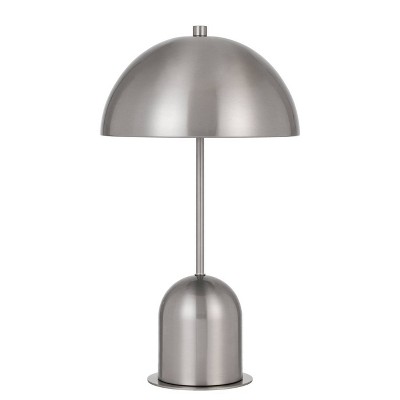 30" Peppa Metal Accent Lamp with Dome Shape Shade Brushed Steel - Cal Lighting