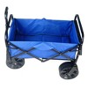 SKRAN Beach Wagon Folding cart Camping cart Tools Shopping Fishing cart with Extra Wide All-Terrain Wheels,with Plastic Table,Bearing 150 pounds - 4 of 4