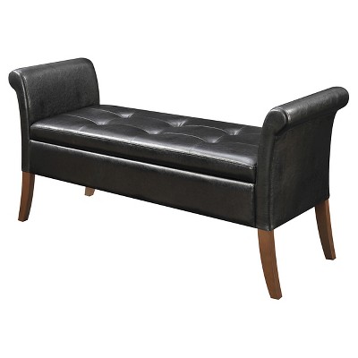Garbo Storage Bench Black - Breighton Home