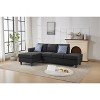 L-Shaped Sectional Sofas with Hidden Storage Units and Matching Accent Pillows, Available in Fabric or Faux Leather Upholstery - 4 of 4