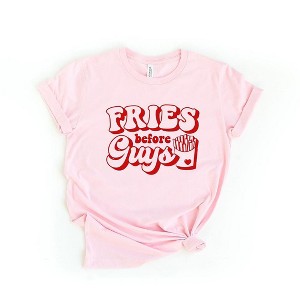 Simply Sage Market Women's Fries Before Guys Bold Short Sleeve Graphic Tee - 1 of 4