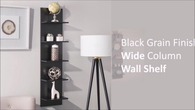 White 51" Floating Wall Shelf with Five Tiers