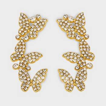 SUGARFIX by BaubleBar Butterfly Crawler Earrings - Gold