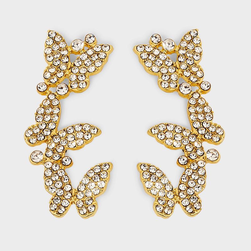 SUGARFIX by BaubleBar Butterfly Crawler Earrings - Gold, 1 of 3