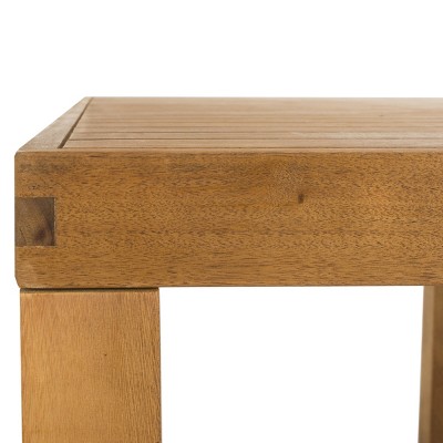 Natural Wood 3-Piece Rectangular Dining Set with Benches