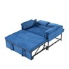 VYNXARIA 46inch Pull-out Sleeper Sofa bed, can be easily converted into a twin size bed,Blue - 3 of 4