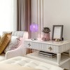 DORESshop 1-Light Bedside Purple Crystal Table Lamp Chrome, Touch Control, 3-Way Dimmable Lamp with Crystal Shade for Bedroom - 4 of 4