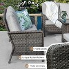 Brafabhome Modern Conversation Sofa Set, 2PCS Outdoor Patio Rattan Furniture Set, All Weather Sectional Sofa Couch with Cushions - 4 of 4