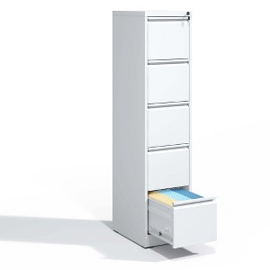 5 Drawer Metal Vertical File Cabinet with Lock Office Home Steel Vertical File Cabinet for A4 Legal/Letter Size - 1 of 1