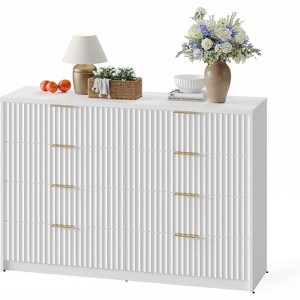 8/9 Drawer Dresser for Bedroom, Fluted Dresser with Smooth Slides - 1 of 4