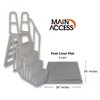 Main Access Large 36 Inch x 36 Inch Above Ground Swimming Pool Step Ladder Stair Guard Mat, Non Slip Pool Liner Protection, Accessory Only, Gray - 4 of 4