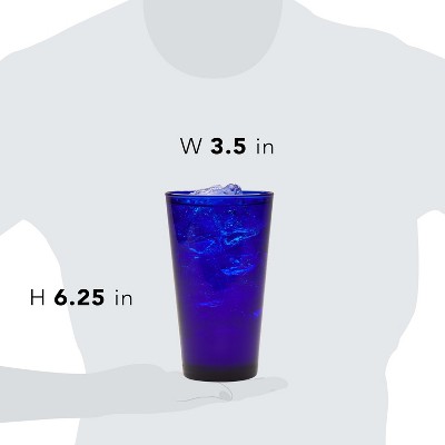 Libbey Cobalt Blue 17.25 oz Glass Tumbler Set