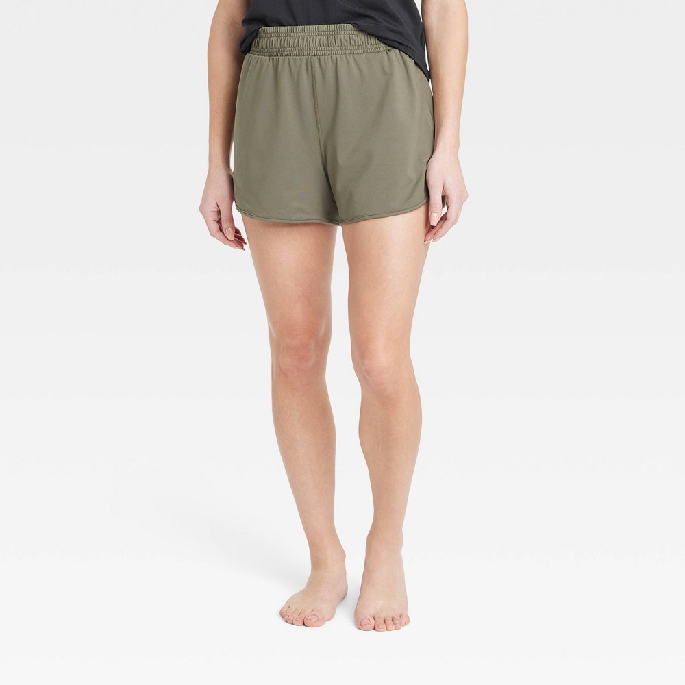 Women's Soft Stretch Shorts 3.5" - All in Motion™ Moss Green L