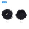 Unique Bargains Artificial Rhinestone Chiffon Flower Heads 12 Pcs Black - 3 of 4